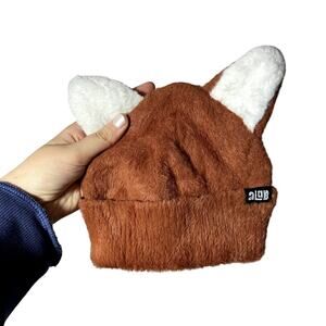 alab orange fox animal beanie warm kids size small winter costume halloween
